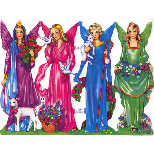 Bright Easter Angel Scraps ~ England